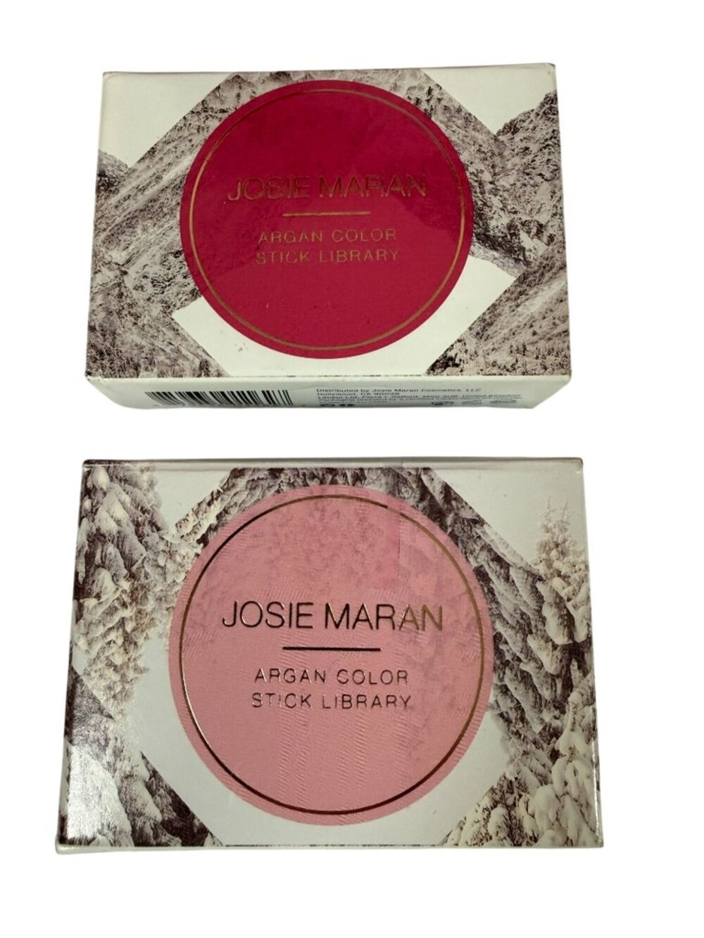 Josie Maran Argan Color Stick Library Cheeks & Lips Set Of 2 Travel Size .21Oz
